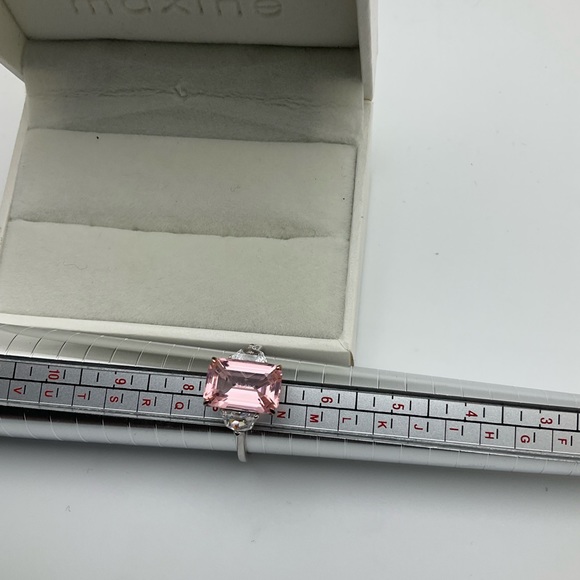 New with box Maxine sterling silver pink zirconia and white zirconia ring size 7 - Picture 3 of 9
